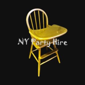 Vintage High Chair, Gold High Chair, Baby Chair, Gold Chair, Gold Baby High Chair