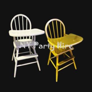 Baby High Chair, Vintage High Chair - White, White Baby High Chair