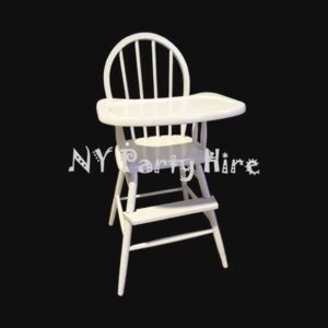 Baby High Chair - White, High Chair Hire, Vintage High Chair, baby chair, White Baby High Chair