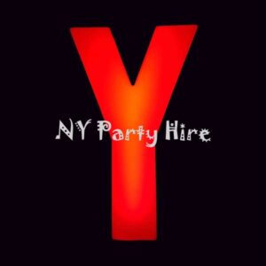 Glow letter Y / LIght Up Furniture Hire/ Glow Furniture Hire